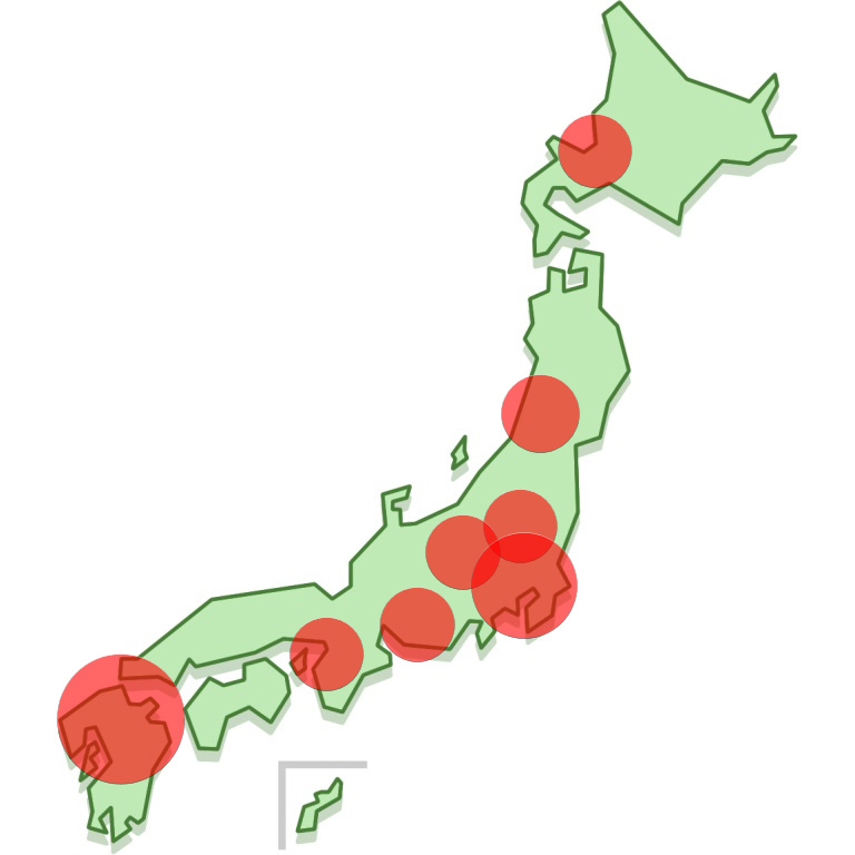 スタッフ在籍エリア
